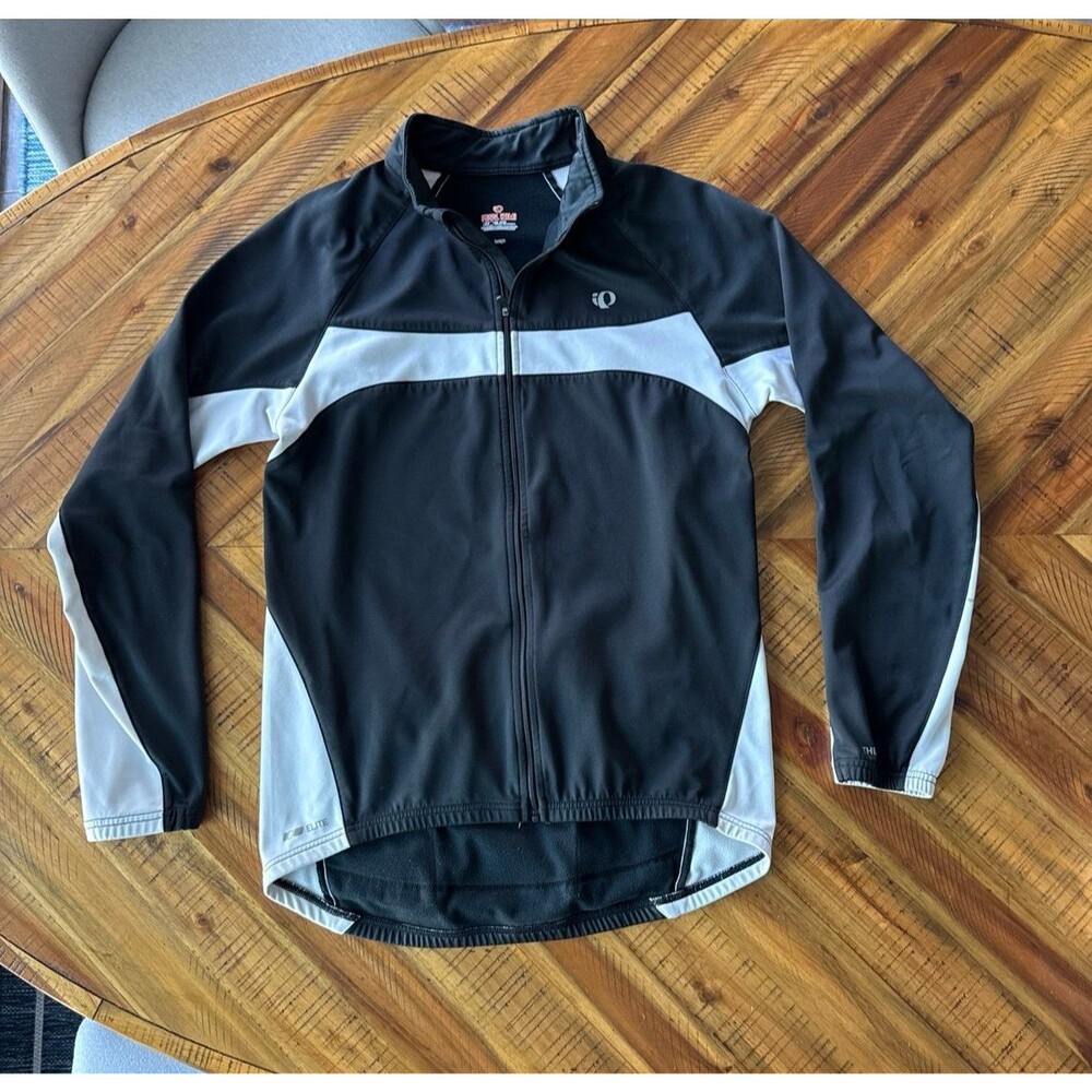 Pearl Izumi Elite Thermal LS Full Zip Cycling Jersey black white men’s large